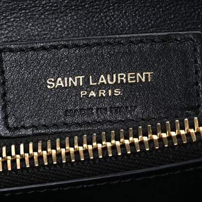 Saint Laurent Calfskin Y Quilted Monogram Small Loulou Chain Satchel Black 6 of 10