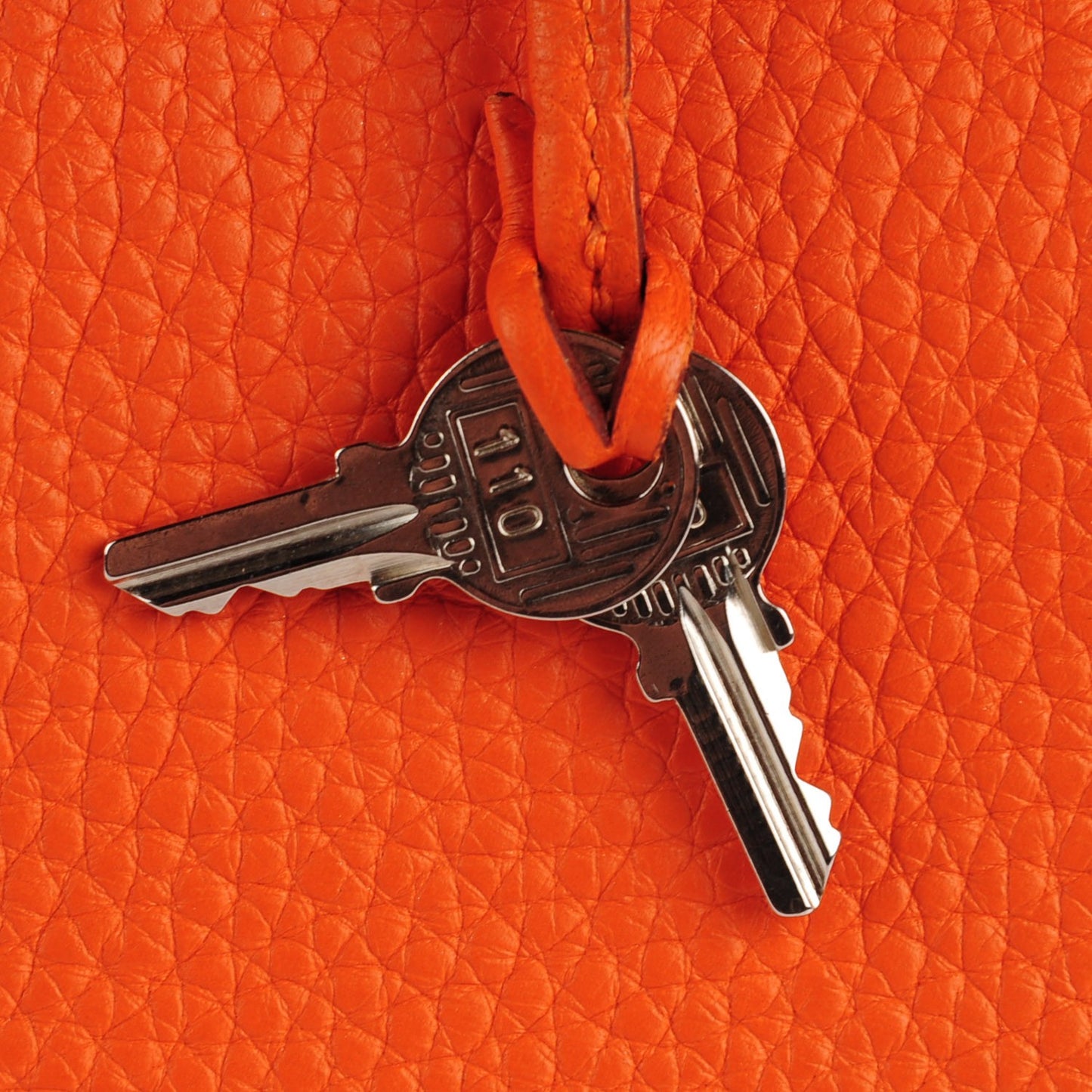 Taurillon Clemence Birkin 35 Orange