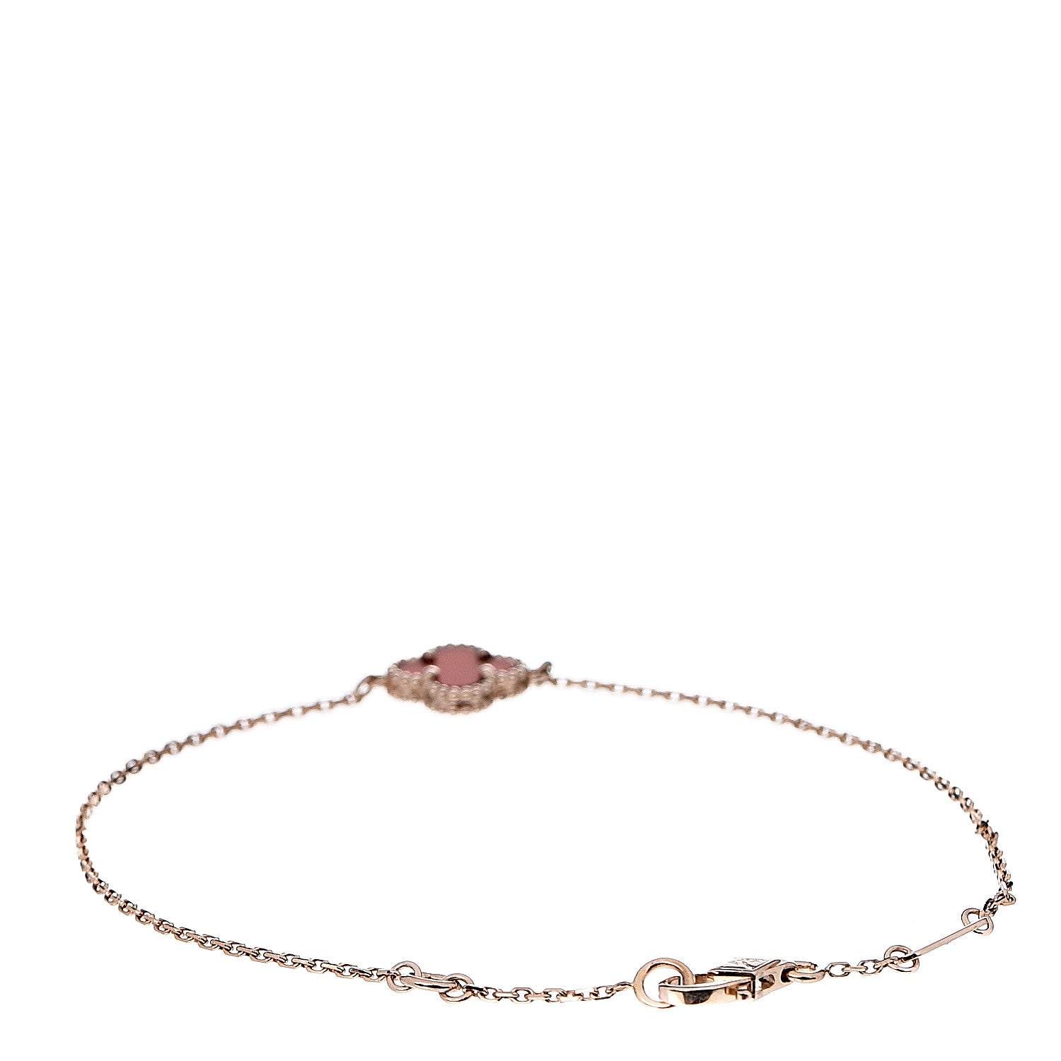 Van Cleef & Arpels 18K Rose Gold Carnelian Sweet Alhambra Bracelet 3 of 7