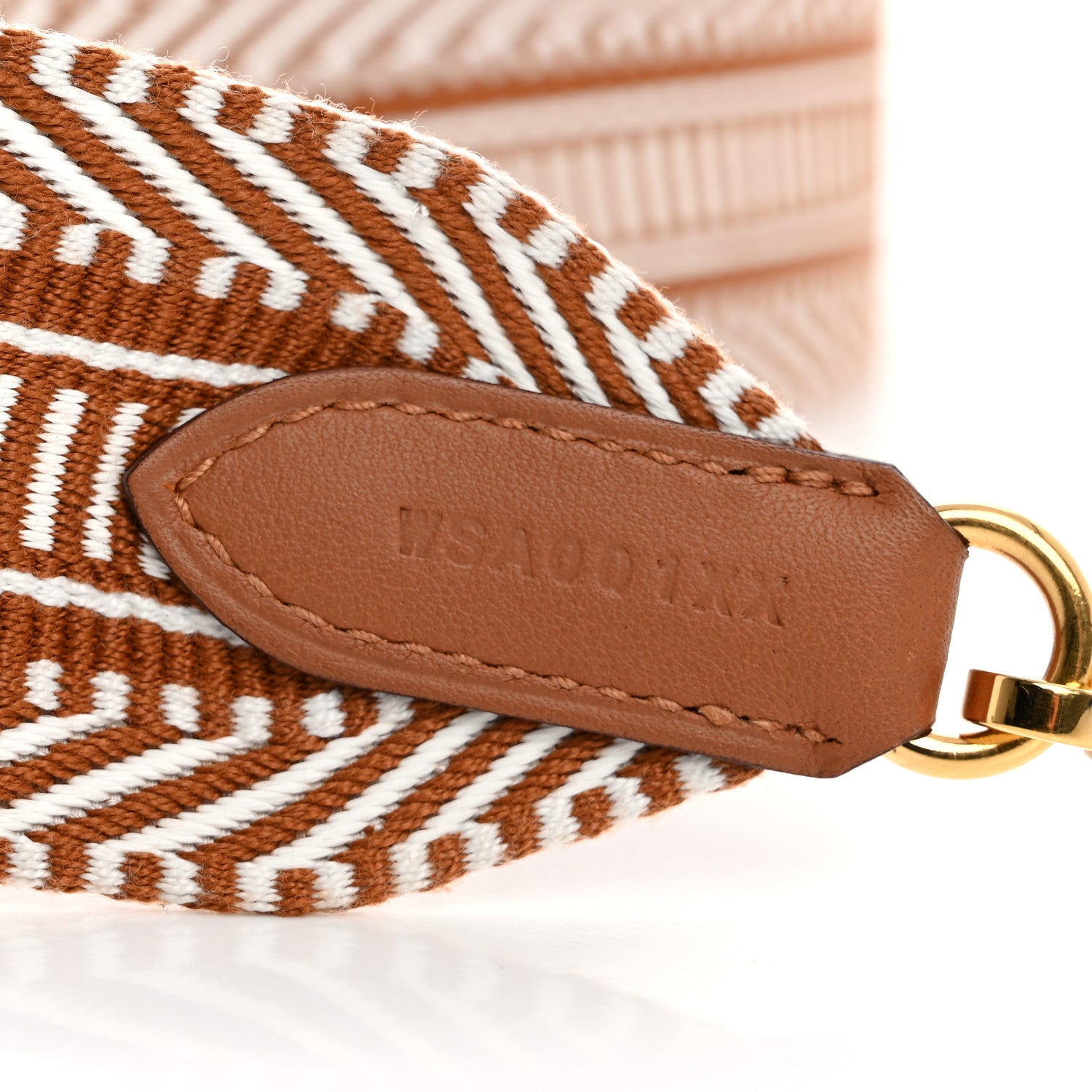 Hermes Toile Swift 50mm Sangle Cavale Shoulder Strap Ecru Beige Gold 5 of 5