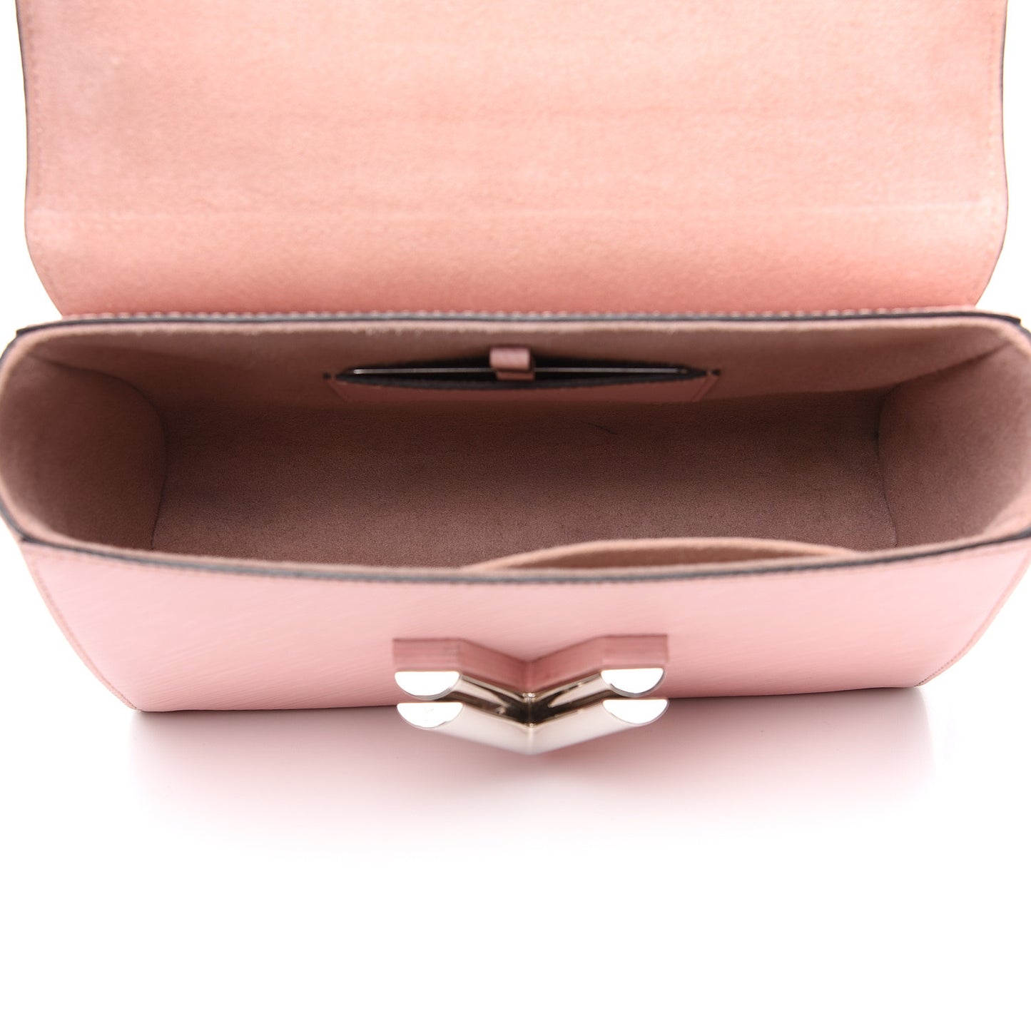 Epi Whipstitch Heart Twist Shoulder Bag MM Rose Ballerine