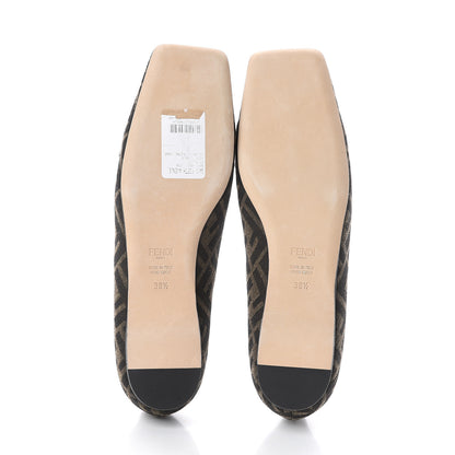 Fendi Jacquard FFreedom Square Toe Loafers 38.5 Tobacco 7 of 7