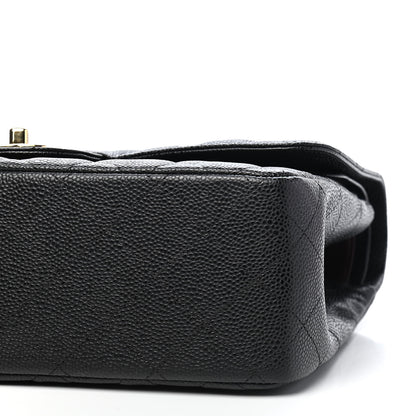 Chanel Caviar Quilted Jumbo Double Flap Black 7 of 9