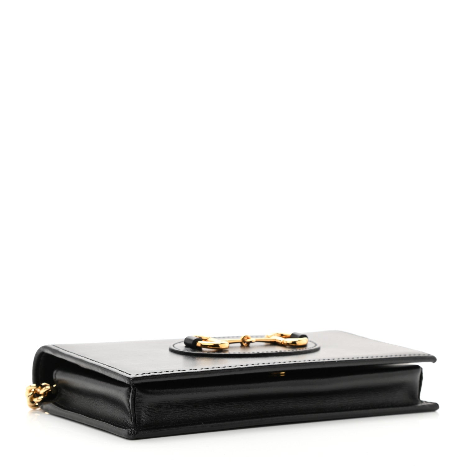 Gucci Boarded Plutone Calfskin Horsebit 1955 Wallet On Chain Black 4 of 10