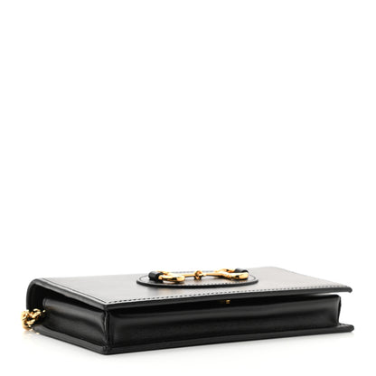 Gucci Boarded Plutone Calfskin Horsebit 1955 Wallet On Chain Black 4 of 10