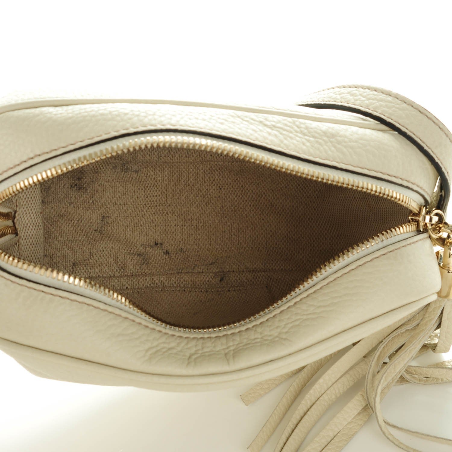 Gucci Pebbled Calfskin Small Soho Disco Bag Off White 5 of 8