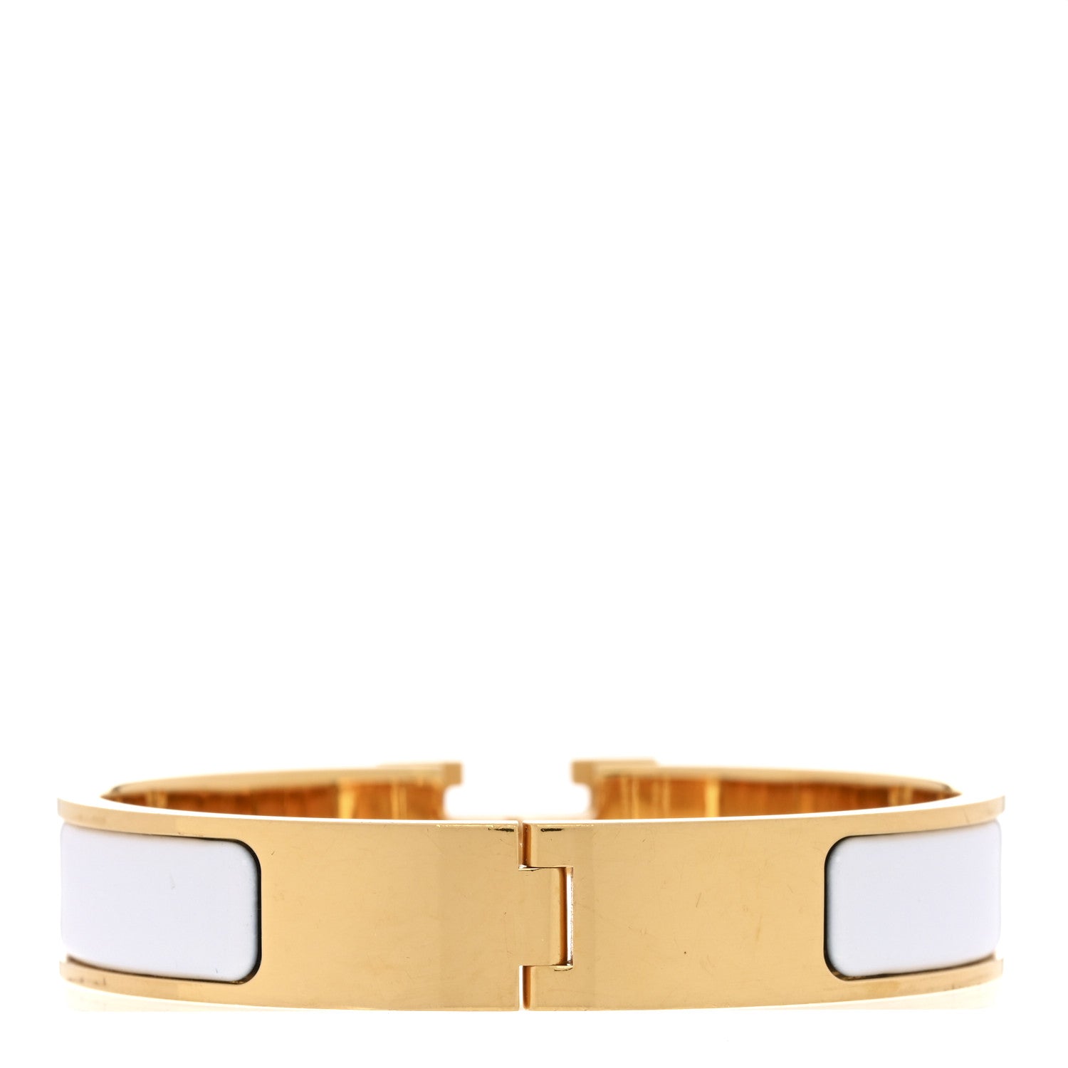 Hermes Enamel Narrow Clic Clac H Bracelet PM White 3 of 4
