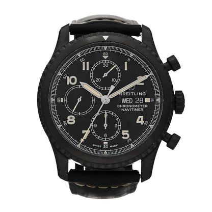 Breitling DLC Coated Stainless Steel Calfskin 43mm Navitimer 8 Chronograph Automatic Watch Black M13314 1 of 5