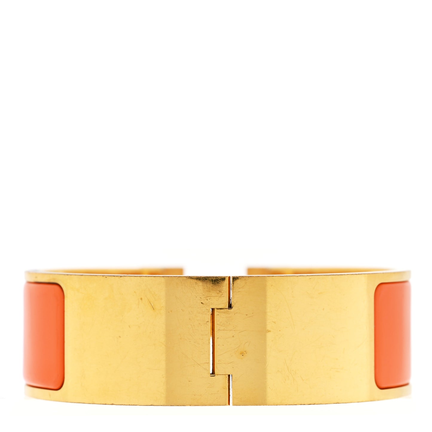 Enamel Wide Clic Clac H Bracelet PM Orange
