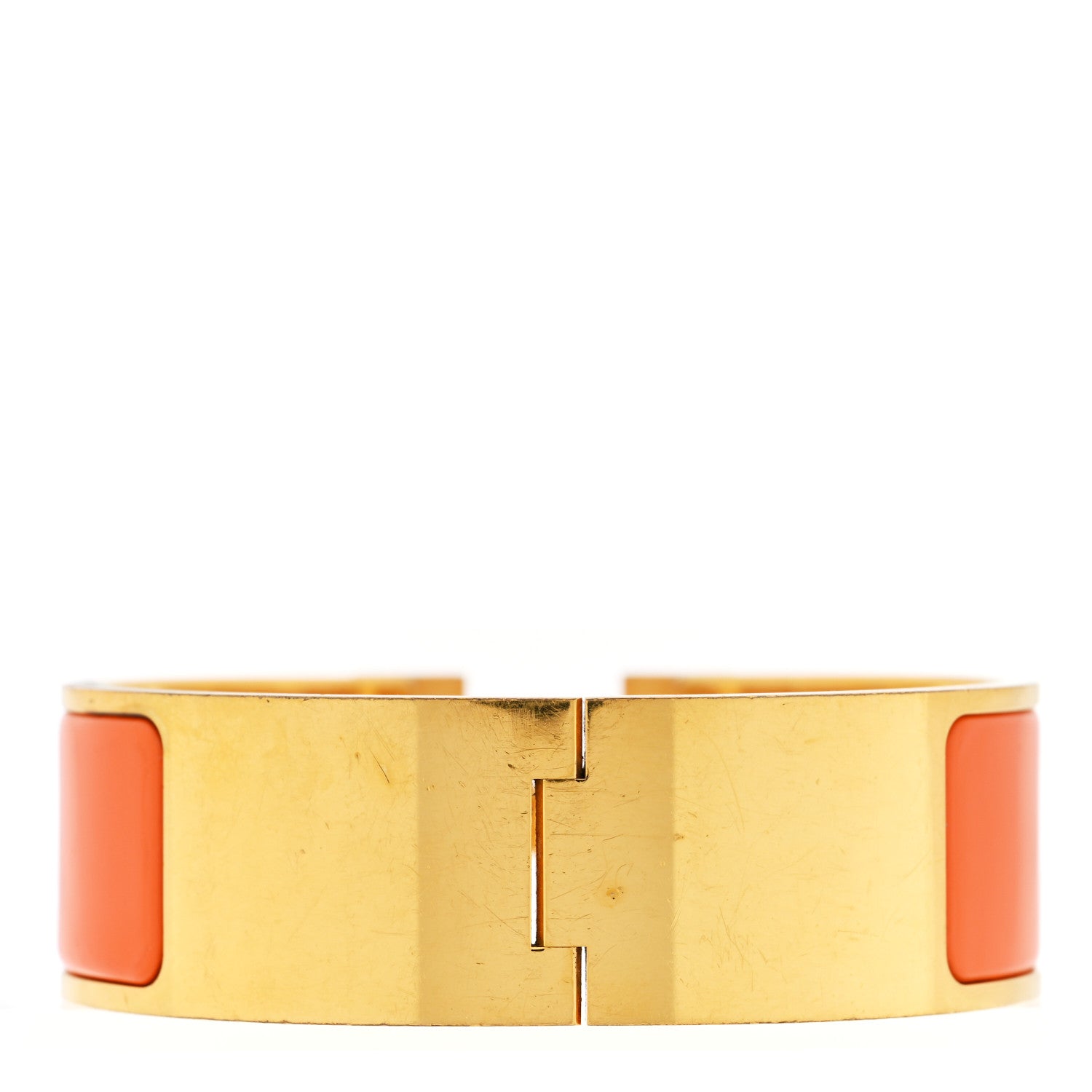 Hermes Enamel Wide Clic Clac H Bracelet PM Orange 3 of 4