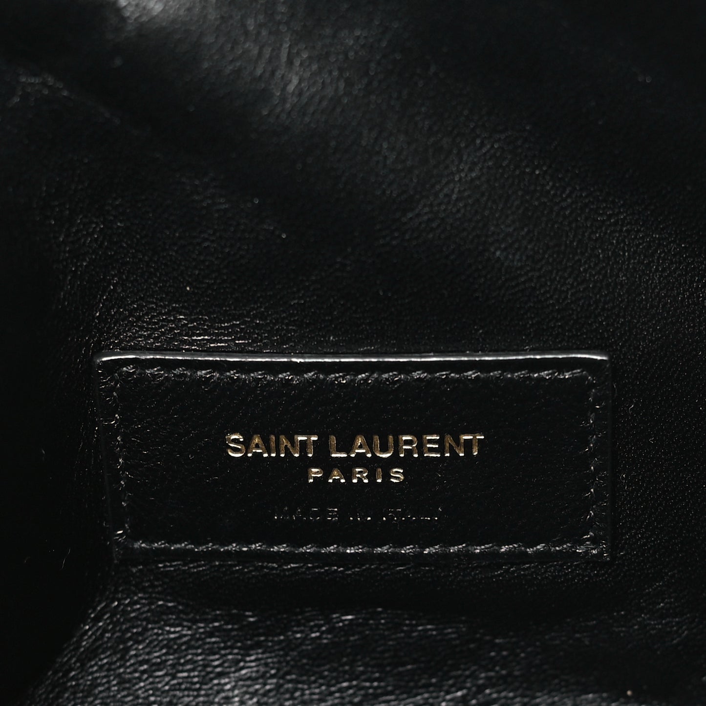 Lambskin Quilted Gaby Zipped Pouch Black