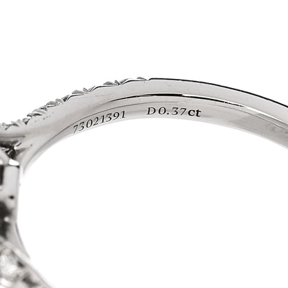 Tiffany Platinum Diamond .37ct Soleste Cushion Cut Double Halo Engagement Ring 52 6 6 of 6