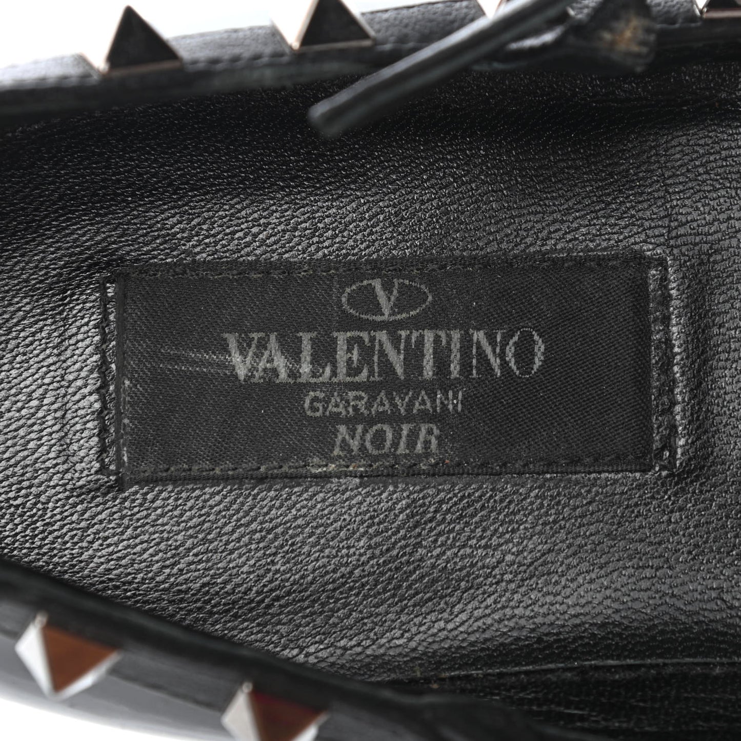 Patent Rockstud Cage Ballerina Flats 37 Black