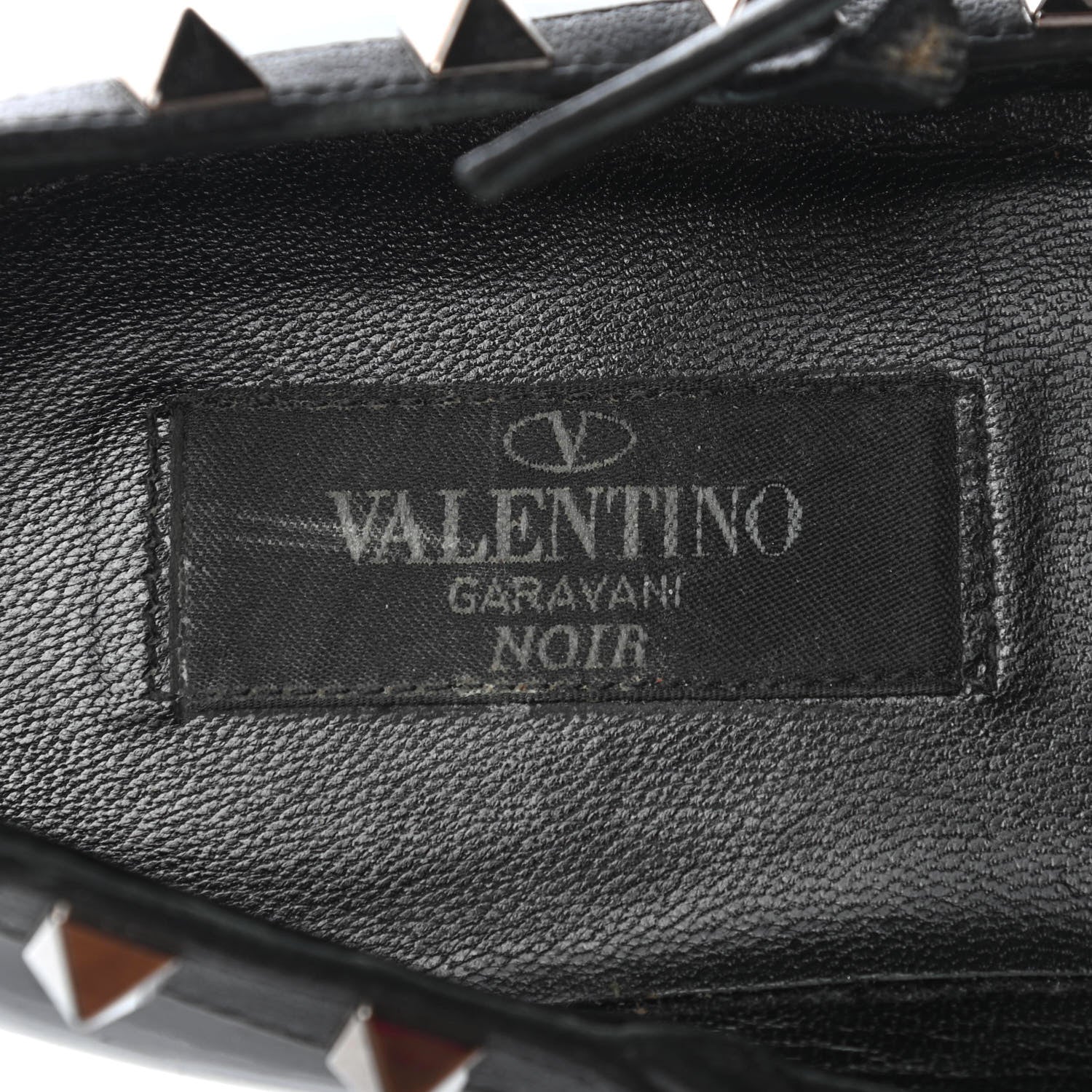 Valentino Garavani Patent Rockstud Cage Ballerina Flats 37 Black 12 of 18