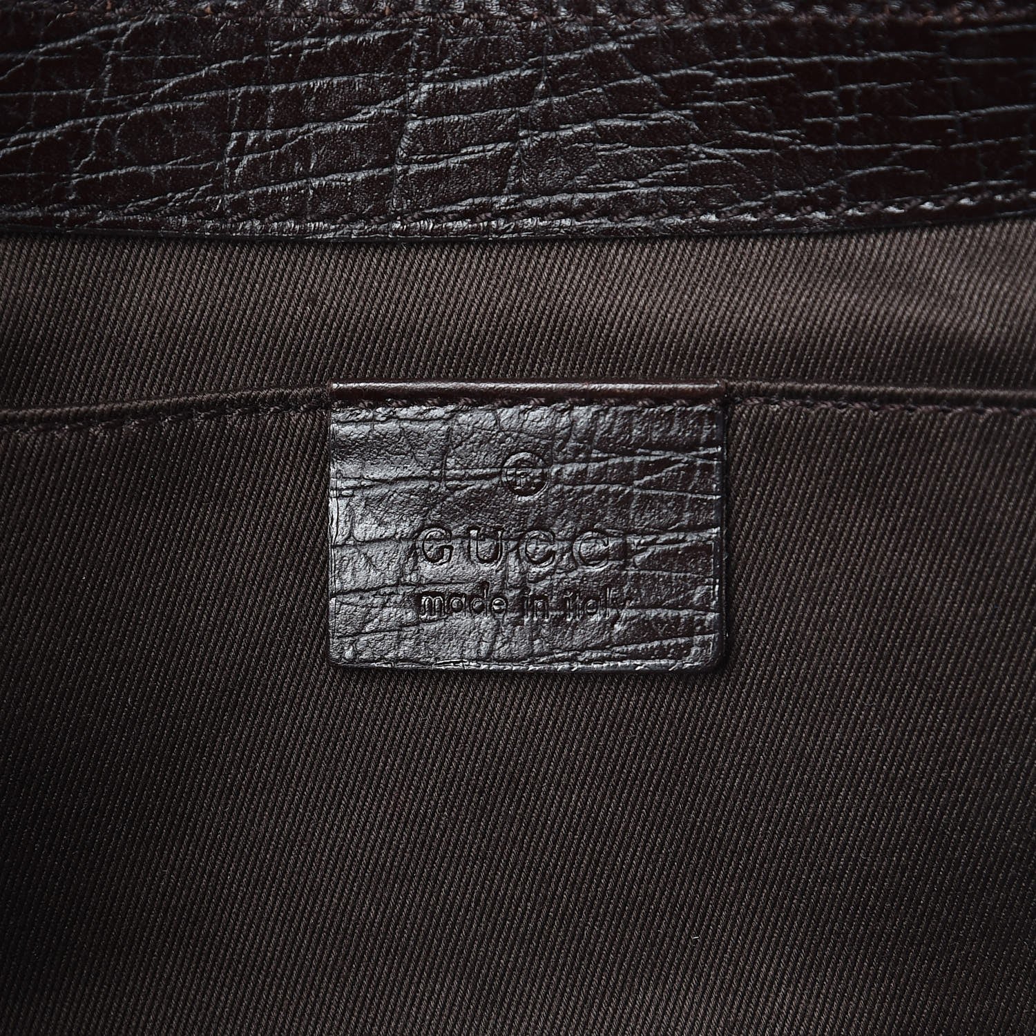 Gucci Monogram Horsebit Clutch Dark Brown 5 of 7