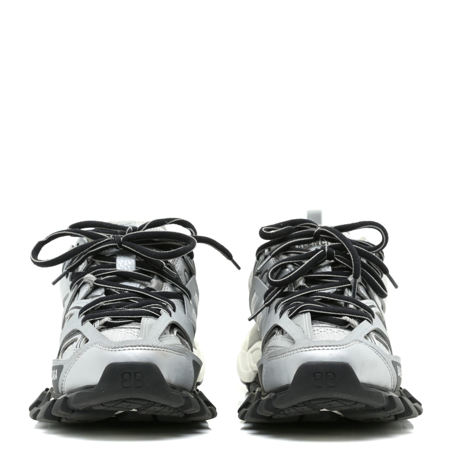 Balenciaga Mesh Nylon Womens Track Sneakers 36 Silver 2 of 9