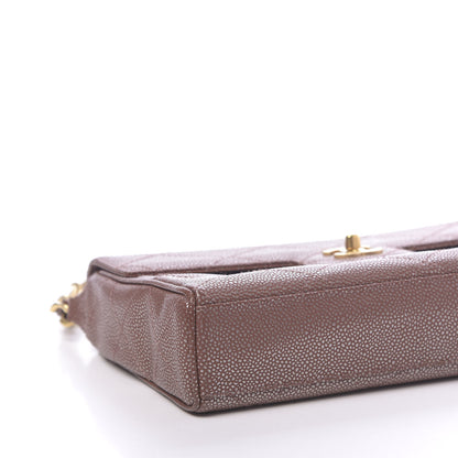 Chanel Metallic Caviar Quilted Medium Single Flap Brown 9 of 12
