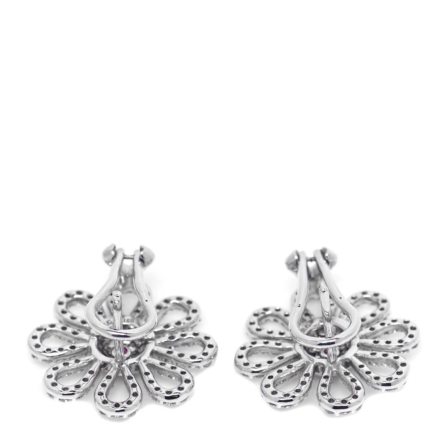 18K White Yellow Gold Yellow Diamond Daisy Earrings