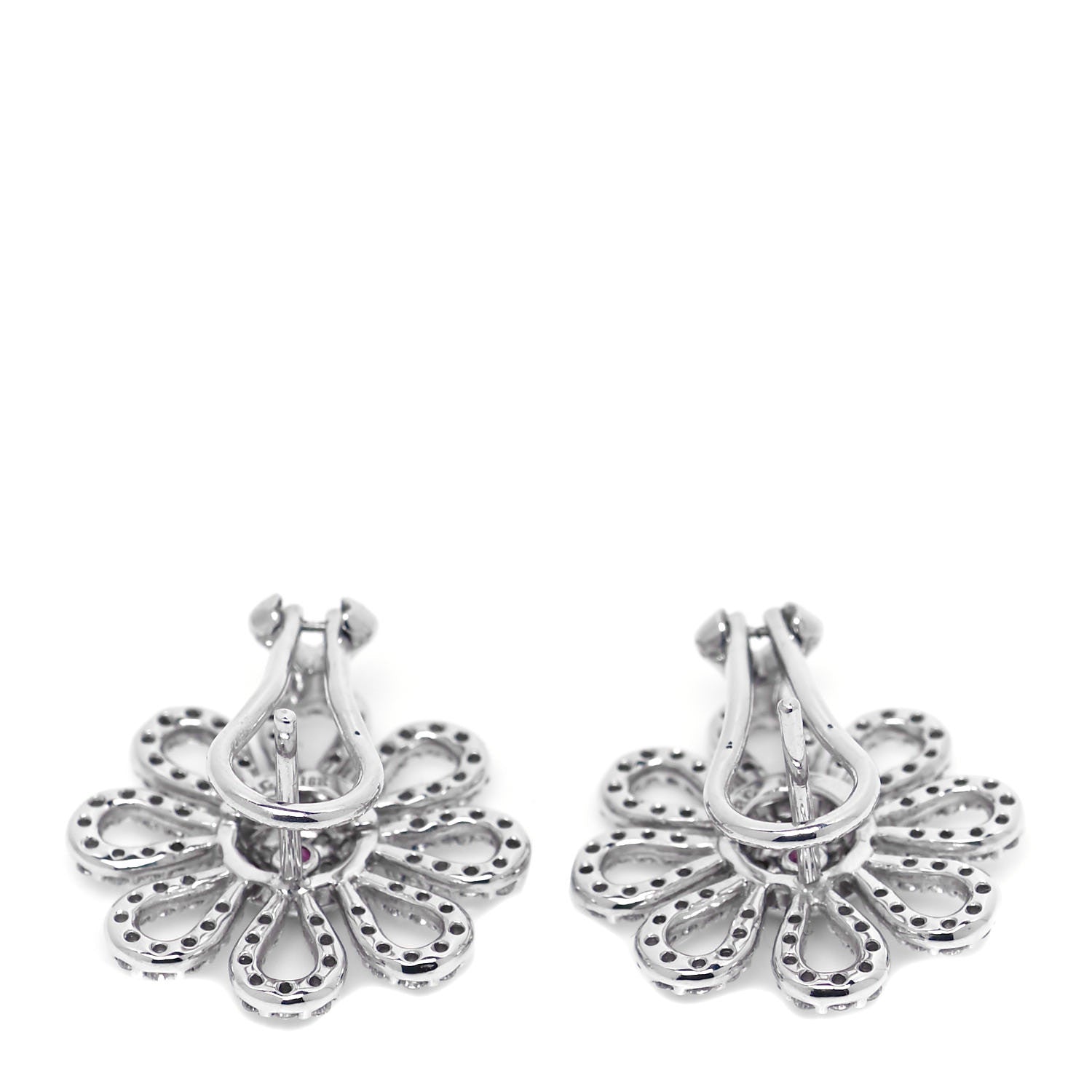 Roberto Coin 18K White Yellow Gold Yellow Diamond Daisy Earrings 3 of 4