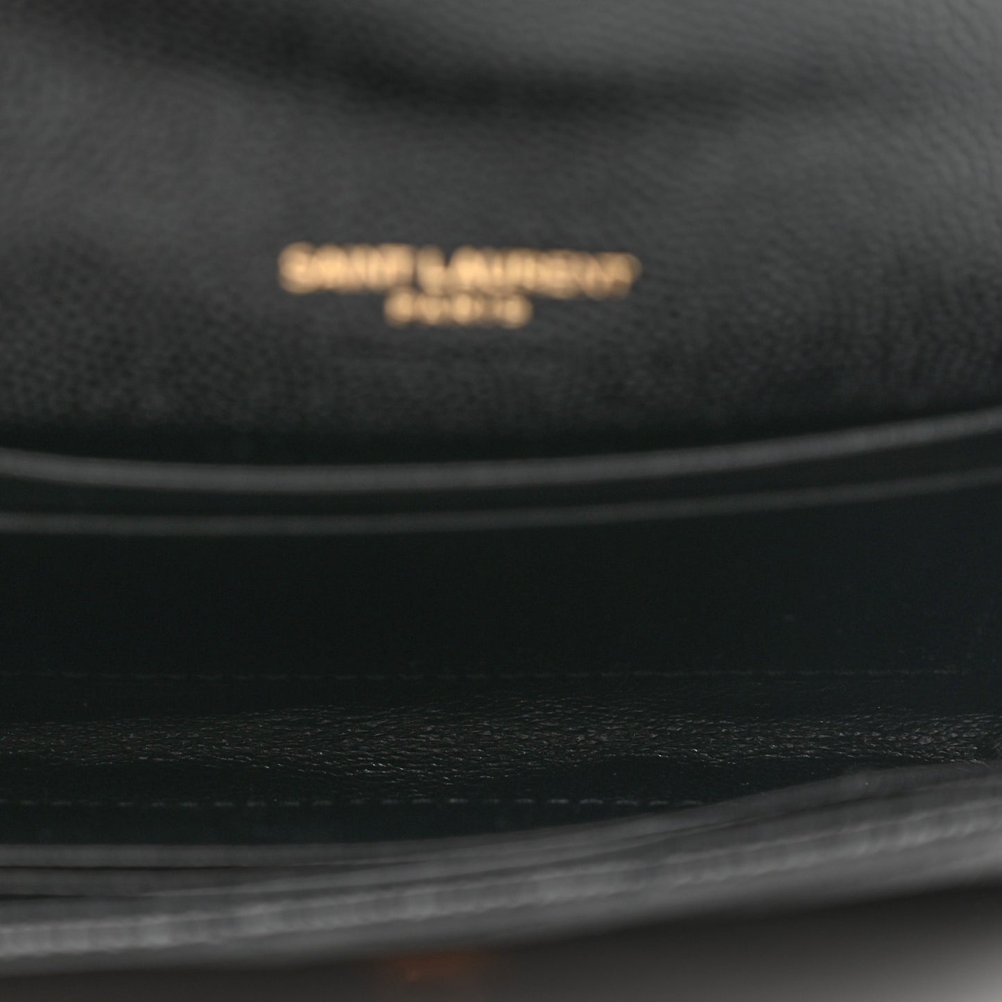 Grain De Poudre Matelasse Chevron Small Monogram Envelope Wallet Black