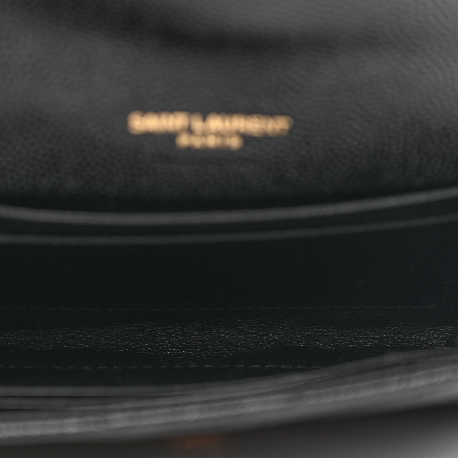 Saint Laurent Grain De Poudre Matelasse Chevron Small Monogram Envelope Wallet Black 5 of 7