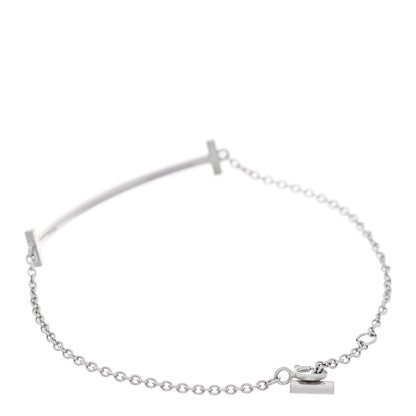 Tiffany 18K White Gold T Smile Bracelet 2 of 5