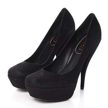 Saint Laurent Kid Scamosciato Lucy 105 Pumps 40 Black 3 of 8
