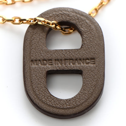 Hermes Swift O'Maillon Pendant Necklace Etoupe 6 of 6