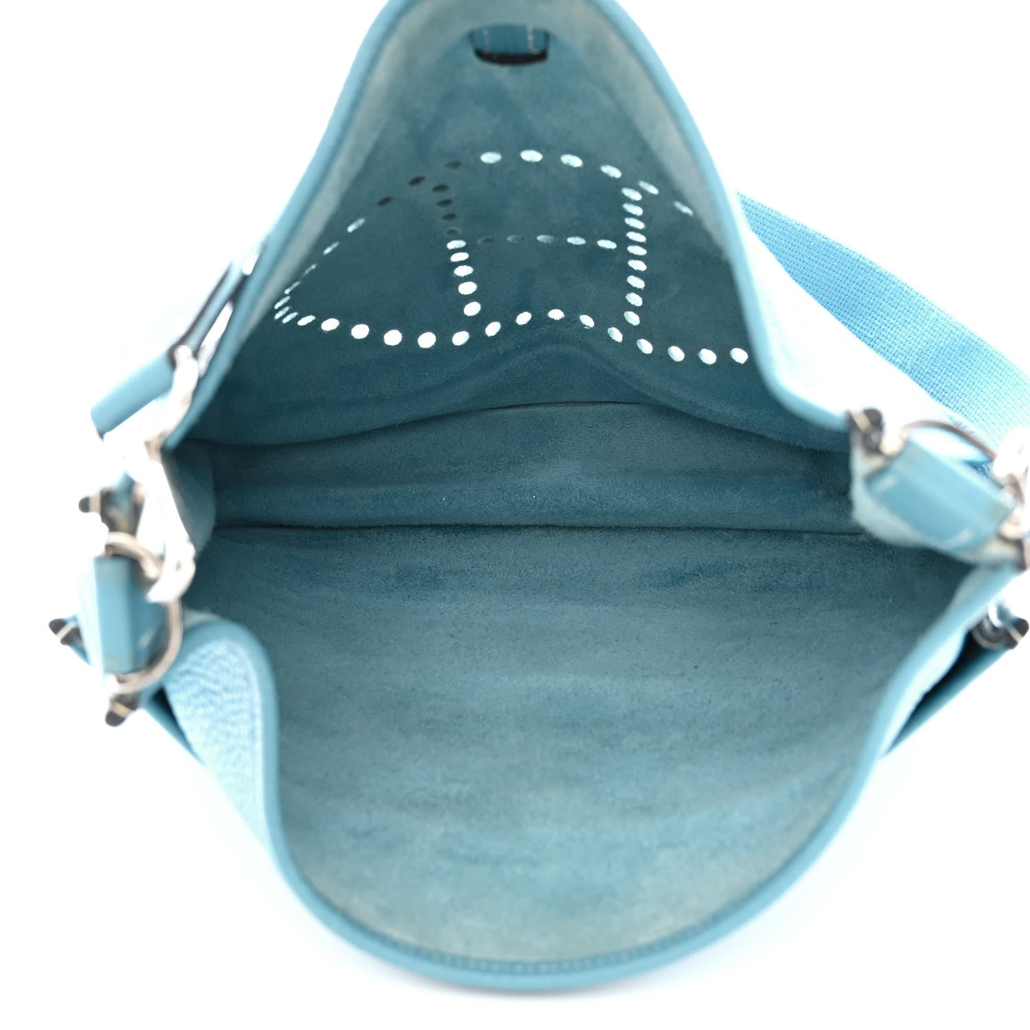 Hermes Taurillon Clemence Evelyne II GM Blue Jean 5 of 11