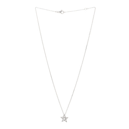 Chanel 18K White Gold Diamond Small Comete Geode Pendant Necklace 3 of 5