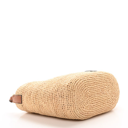 Loewe Calfskin Raffia Paulas Ibiza Pochette Bag Natural Tan 4 of 10