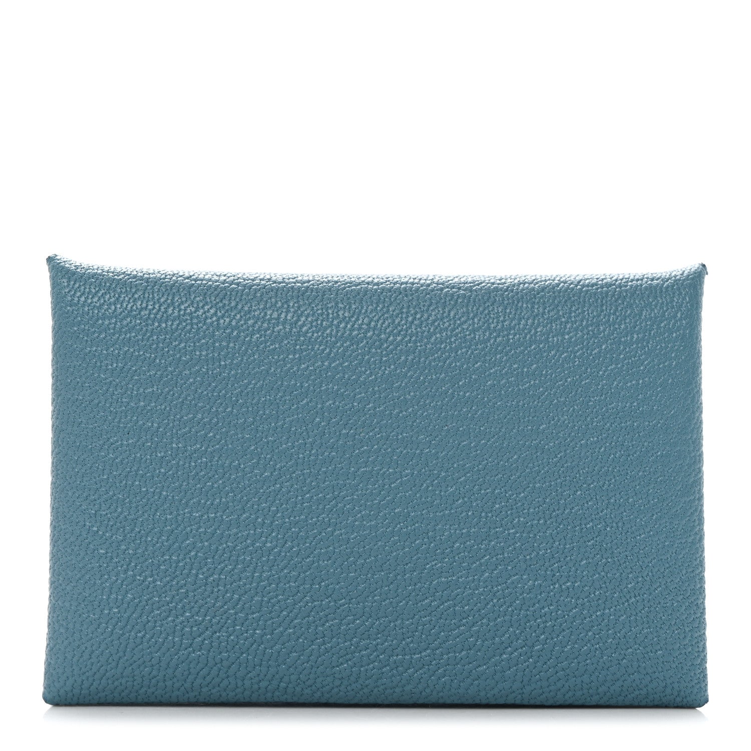 Hermes Chevre Mysore Calvi Card Case New Bleu Jean 1 of 8