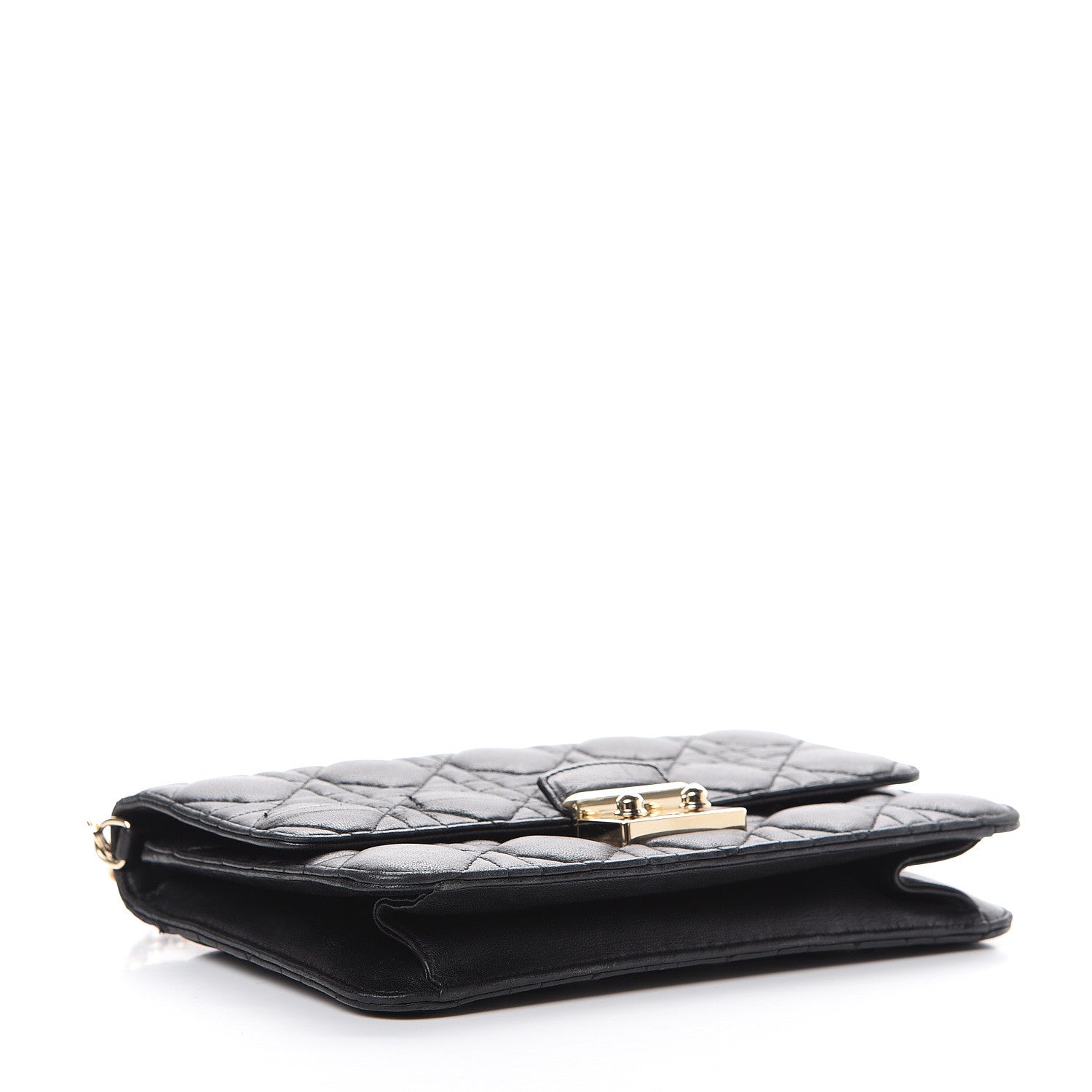 Christian Dior Lambskin Cannage Miss Dior Promenade Pouch Black 3 of 14