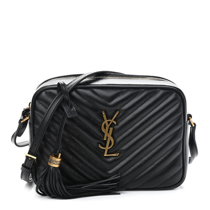 Saint Laurent Calfskin Matelasse Monogram Lou Camera Bag Black 1 of 8
