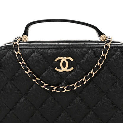 Chanel Caviar Quilted Vanity Case Black 9 of 12