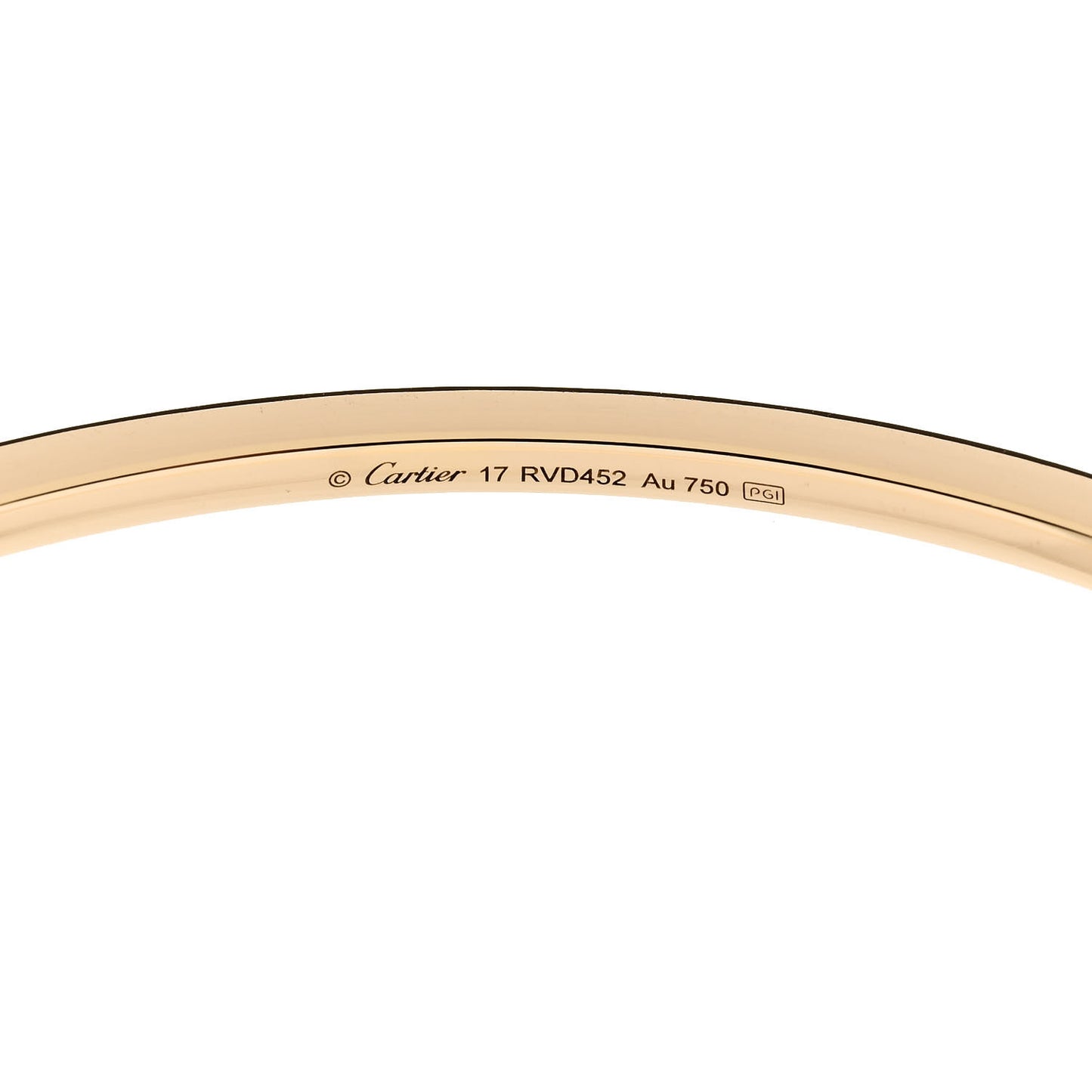 18K Yellow Gold Diamond Etincelle de Cartier Bangle Bracelet 17