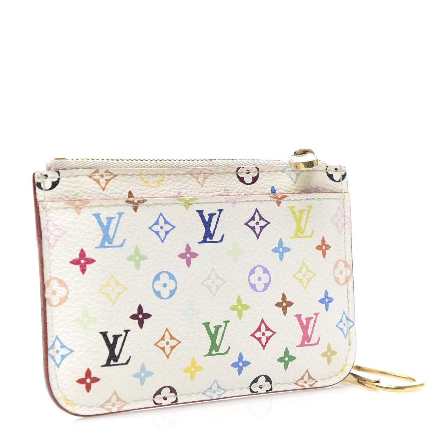 Monogram Multicolor Key Pouch White Litchi
