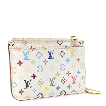 Louis Vuitton Monogram Multicolor Key Pouch White Litchi 3 of 7