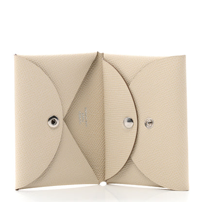 Hermes Epsom Calvi Duo Card Case Craie 6 of 7