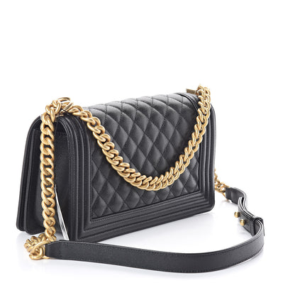 Chanel Caviar Quilted Medium Boy Flap Black 3 of 10
