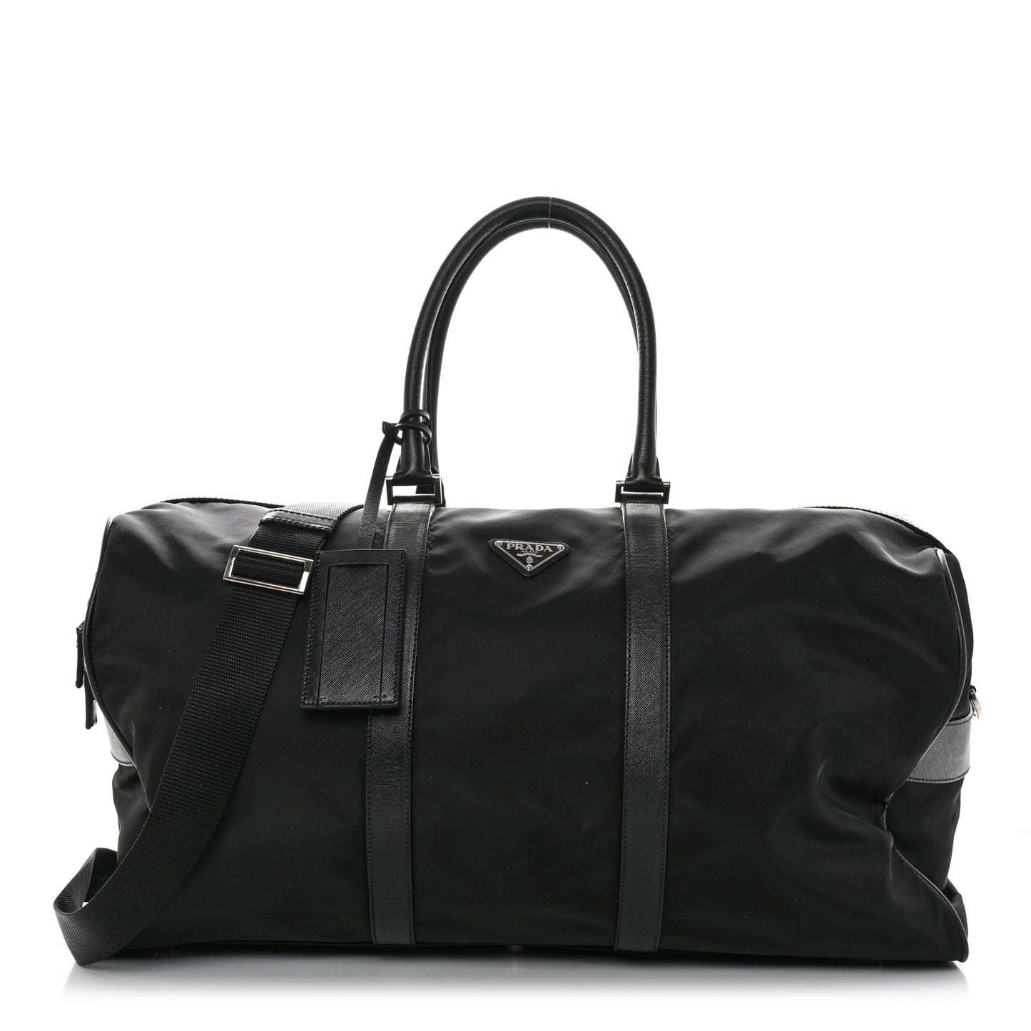 Tessuto Nylon Saffiano Viaggio Duffle Black