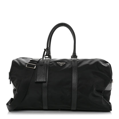 Prada Tessuto Nylon Saffiano Viaggio Duffle Black 1 of 10