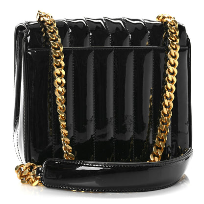 Saint Laurent Patent Calfskin Matelasse Monogram Medium Vicky Chain Bag Black 3 of 10