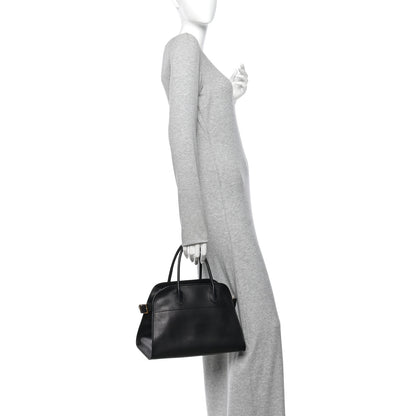 The Row Polished Saddle Calfskin Soft Margaux 12 Black 2 of 9