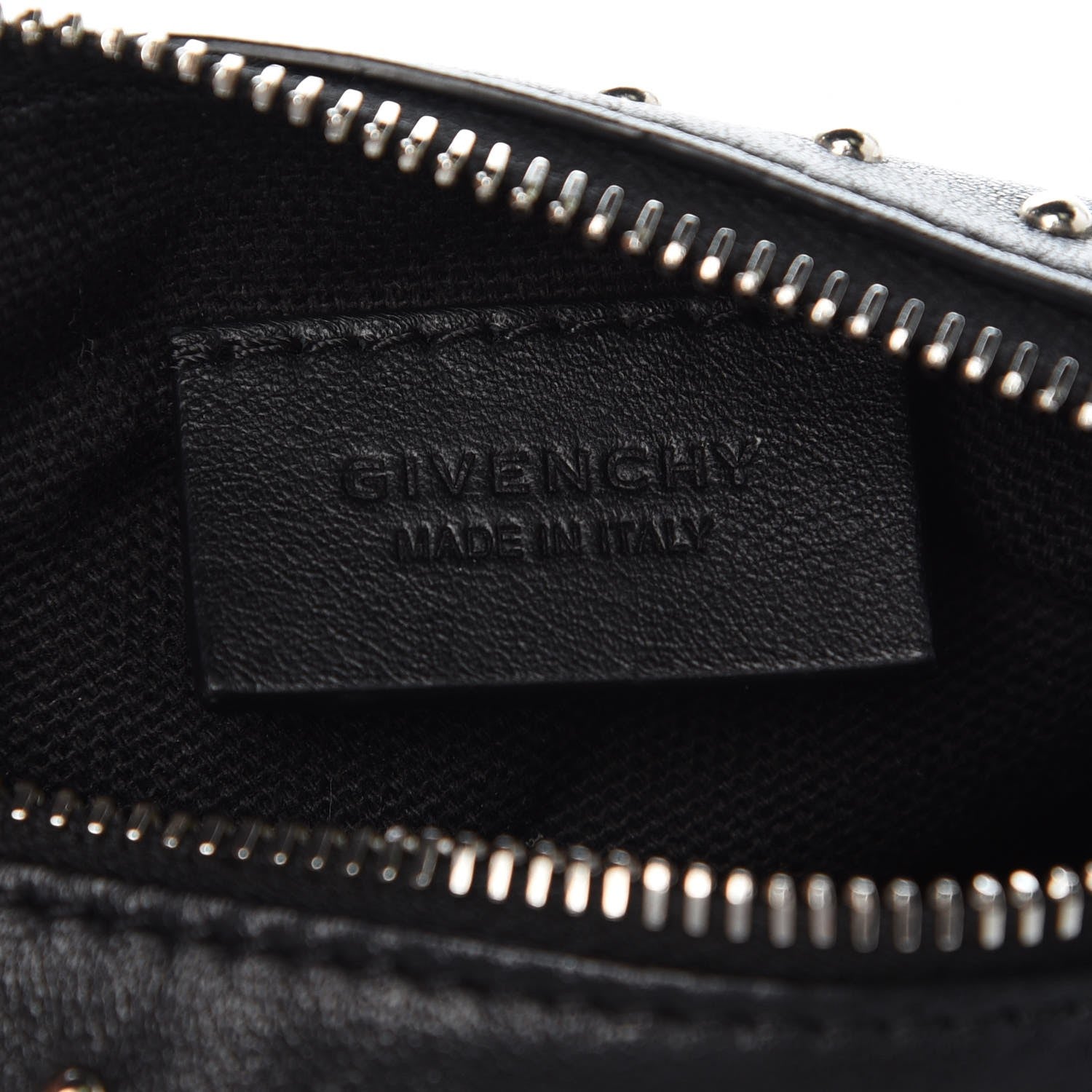 Givenchy Calfskin Studded Pandora Wristlet Black 6 of 7