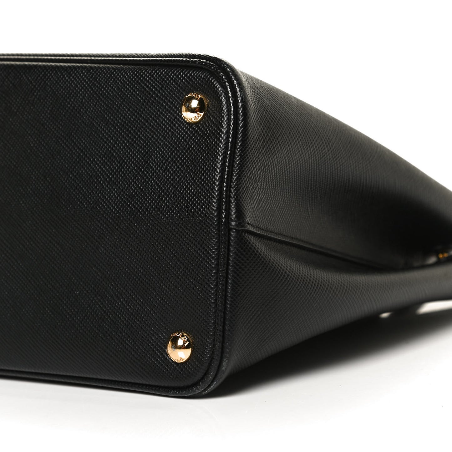 Saffiano Cuir Medium Double Bag Black Fuoco