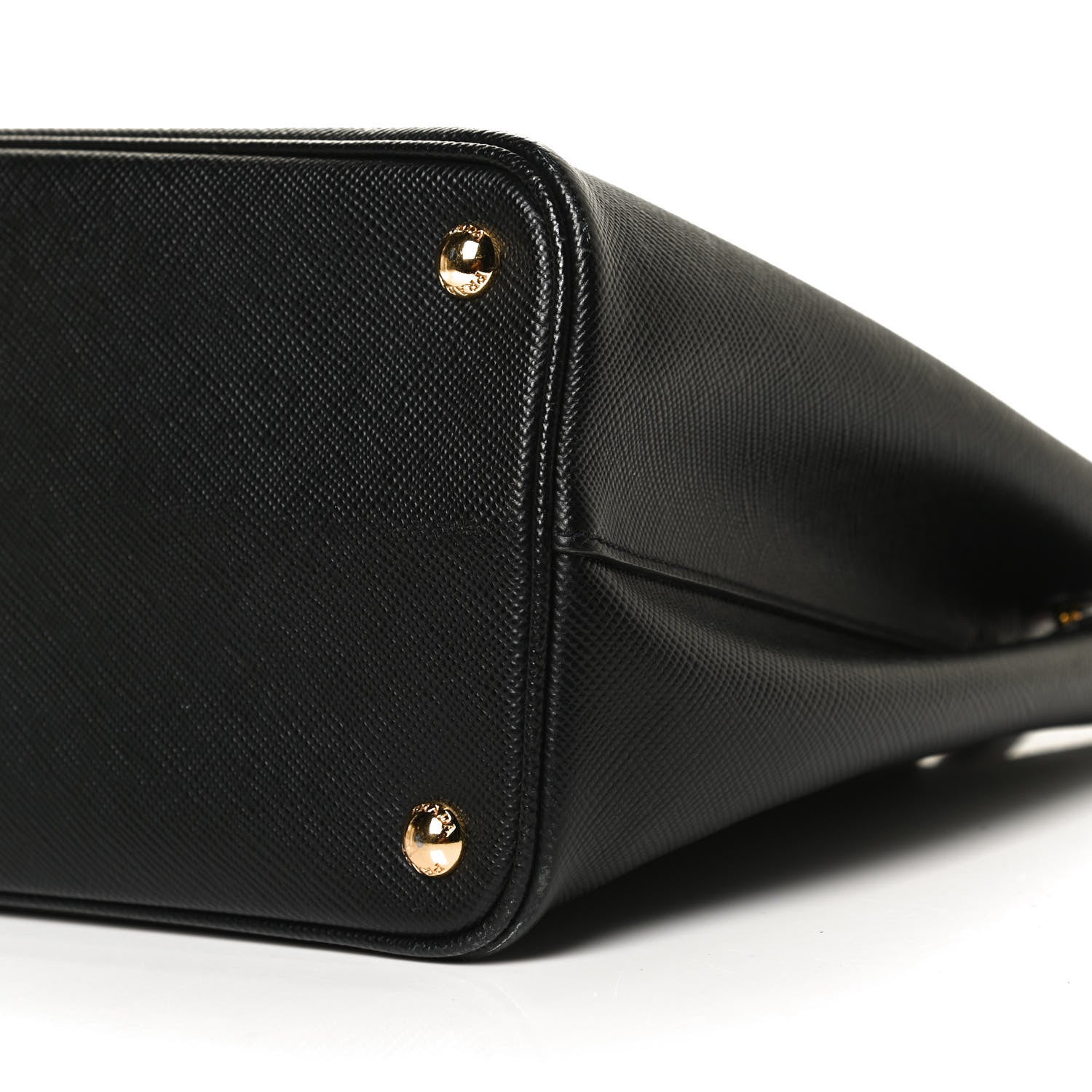 Prada Saffiano Cuir Medium Double Bag Black Fuoco 12 of 12