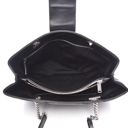 Saint Laurent Calfskin Y Quilted Monogram Large Loulou Shopper Black 5 of 15