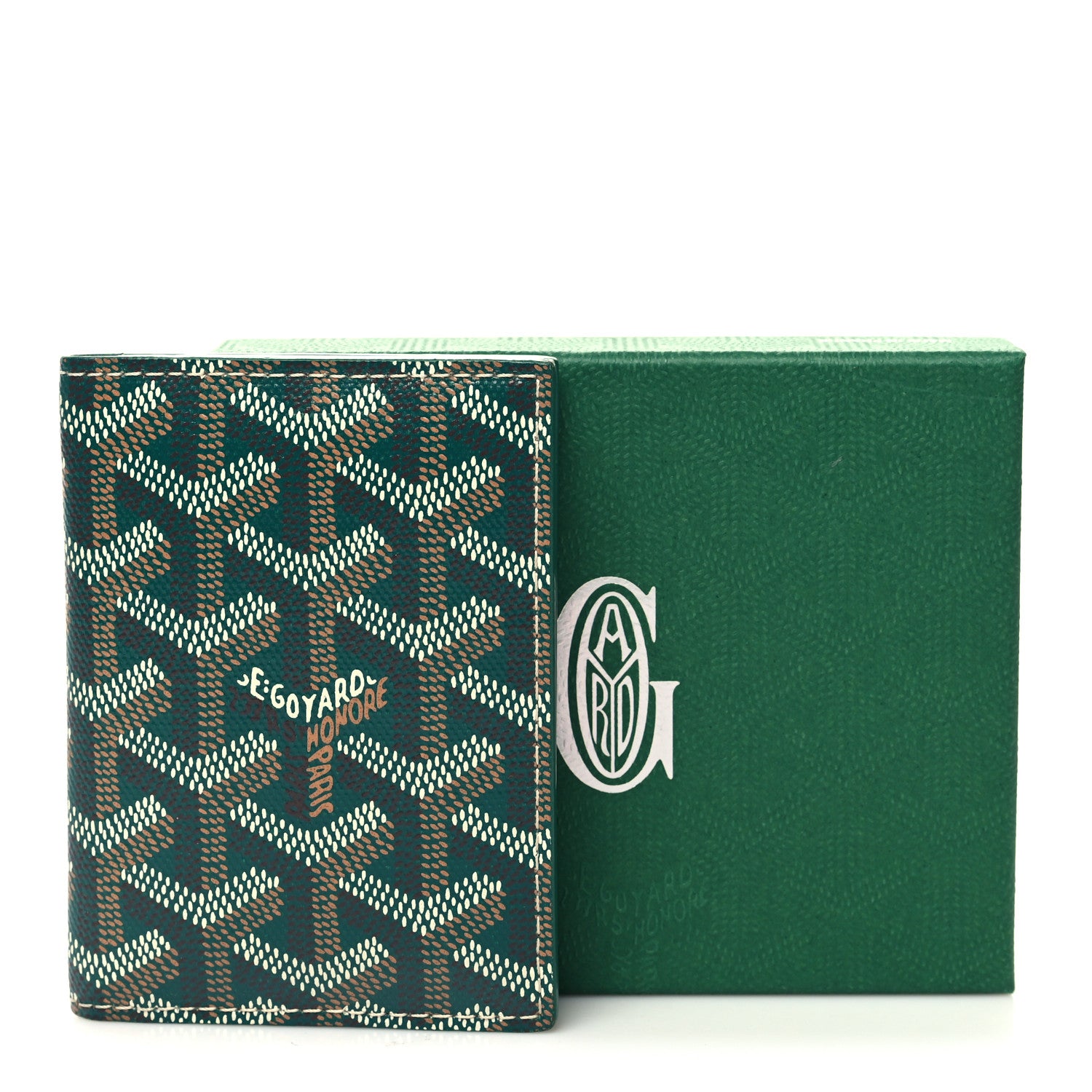 Goyard Goyardine Saint Marc Folding Card Case Green 9 of 9