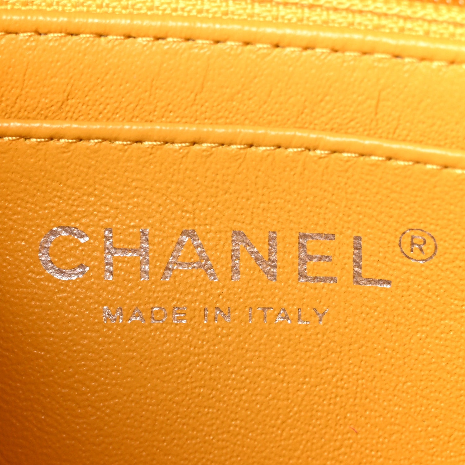 Chanel Lambskin Quilted Mini Rectangular Flap Yellow 6 of 10